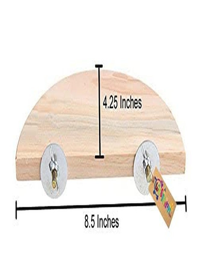 Western Era Natural Wood Birds Platform, Corner Platform, Perc, Stand Bird Toy for Birds (8.5 Inches) - Image 2